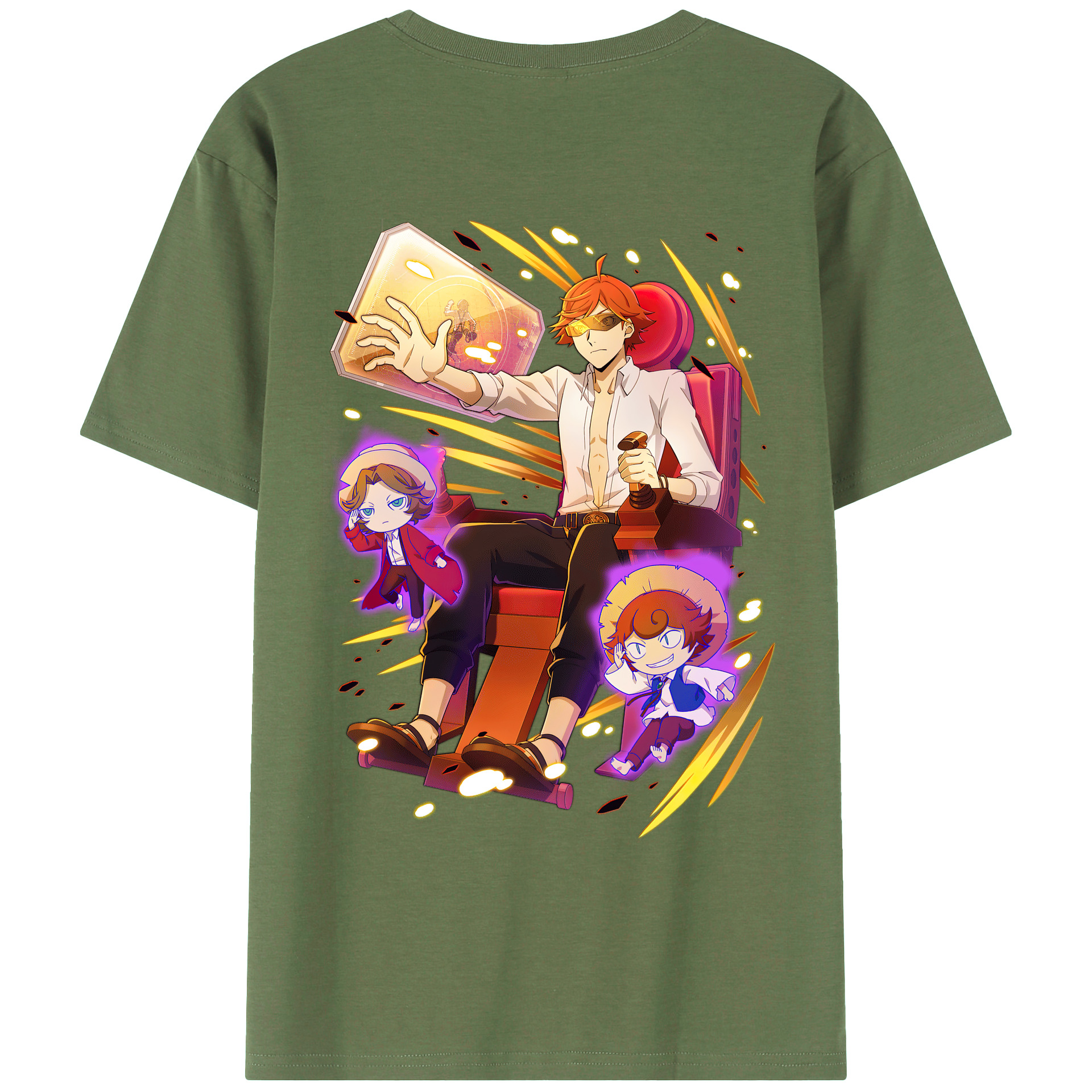 （画像用） 文豪ストレイドッグス Bungo Stray Dogs 綿100％ メンズ半袖Tシャツ（バックプリント） 通気性